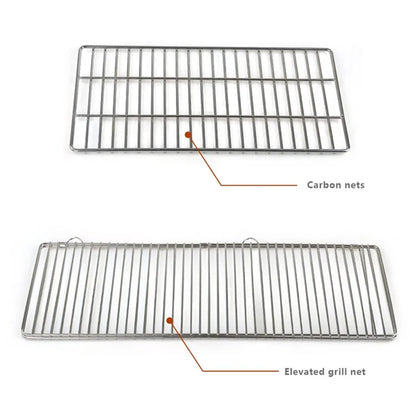 HALIN Stainless Steel Charcoal Grill Detachable BBQ Grill Tools for Outdoor Camping Hiking Picnics (BPA-Free, No FDA Certified)