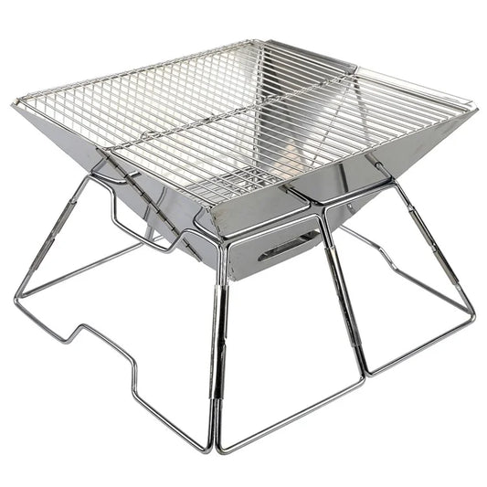 HALIN Outdoor Camping Detachable BBQ Tool Stainless Steel Charcoal Grill for Hiking Picnics (BPA-Free, No FDA Certified)
