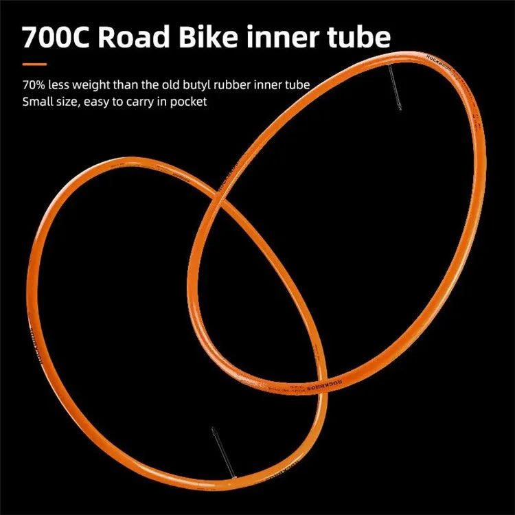 ROCKBROS 700*18-32C FV Valve 65mm TPU Inner Tube for Bicycle Road Bike Wear Resistant Inner Tube
