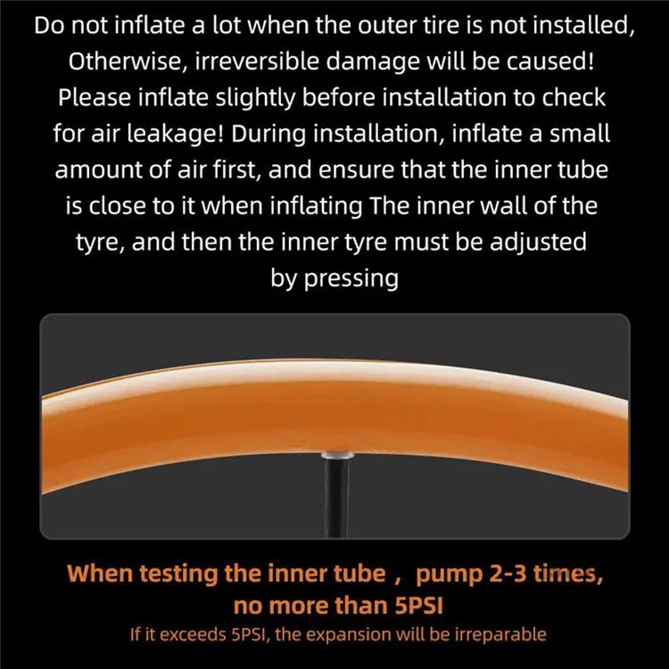 ROCKBROS 700*18-32C FV Valve 65mm TPU Inner Tube for Bicycle Road Bike Wear Resistant Inner Tube