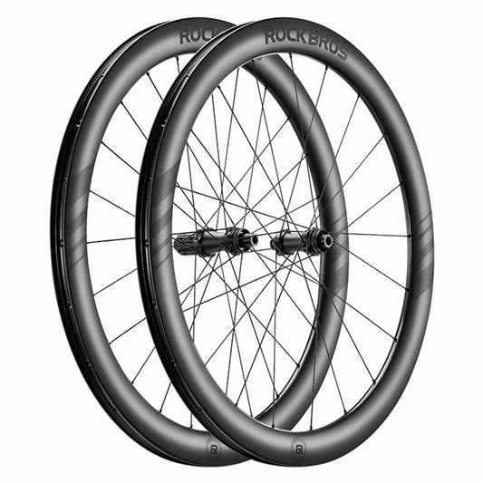 ROCKBROS 41210087 1 Pair Road Bike Wheels 50mm Depth T700 Carbon Fiber Cycling Wheelset