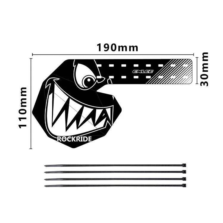 ENLEE E22103 Graffiti Mountain Bicycle Rear Derailleur Protector Cover with Cable Ties