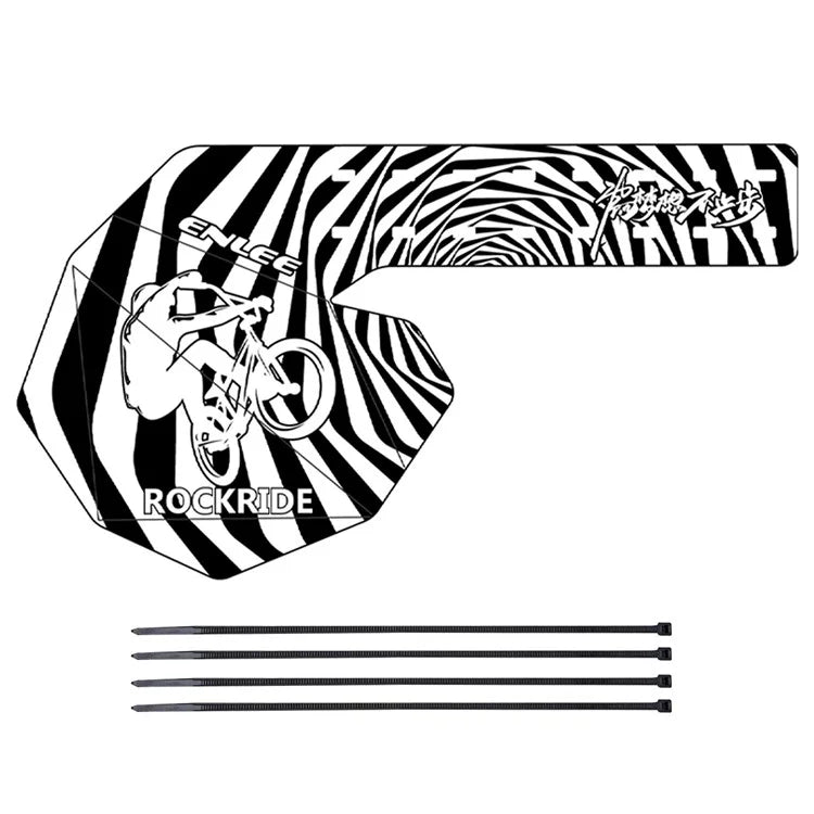 ENLEE E22103 Graffiti Mountain Bicycle Rear Derailleur Protector Cover with Cable Ties