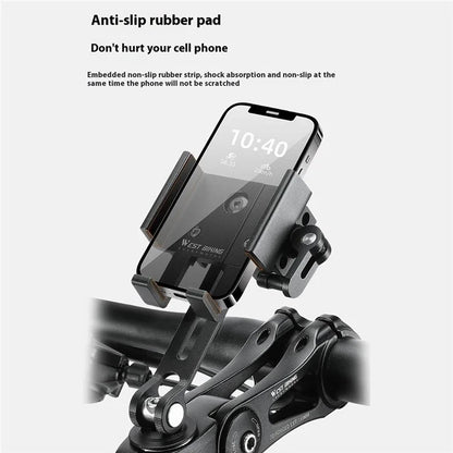 WEST BIKING YP0715080 Bike Aluminum Alloy Phone Holder Mount Cycling Bicycle GPS Bracket