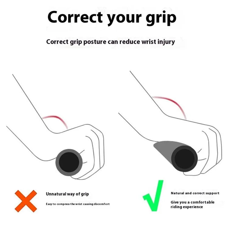 ZTTO AG49 Double Side Lock-On Non-Slip Rubber Bicycle Handlebar Grips Bike Handle Cover