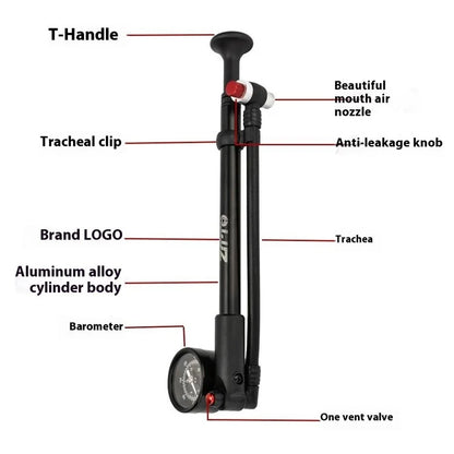 ZTTO 1505DT 300PSI Bike Front Fork Tire Air Pump High Pressure Bicycle Aluminum Alloy Inflator