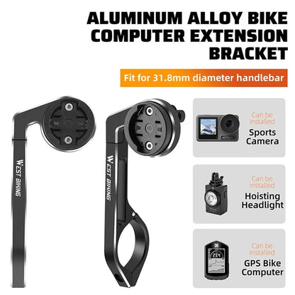 WEST BIKING YP0719358 Bicycle Computer Mount Holder Aluminum Alloy Bike Handlebar Computer Bracket