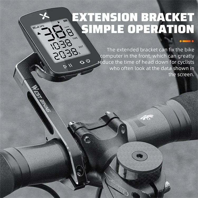 WEST BIKING YP0719358 Bicycle Computer Mount Holder Aluminum Alloy Bike Handlebar Computer Bracket
