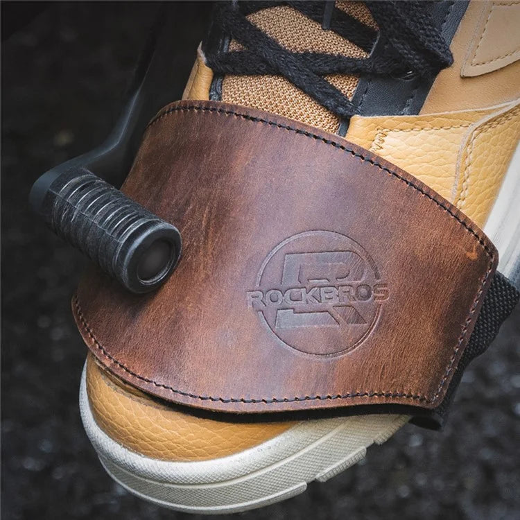 ROCKBROS MTB002 Motorcycle Shift Lever Shoe Cover Non-slip Leather Shoes Protection Gear Shift Pad