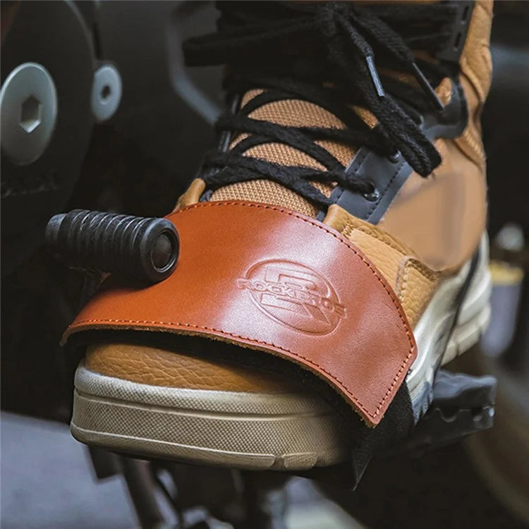 ROCKBROS MTB002 Motorcycle Shift Lever Shoe Cover Non-slip Leather Shoes Protection Gear Shift Pad