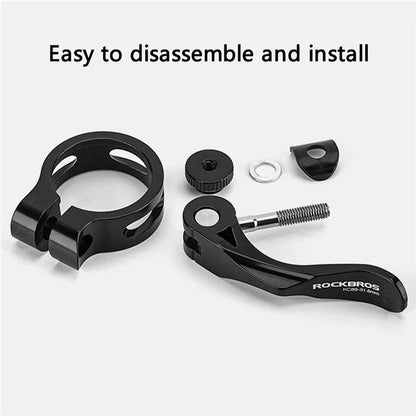 ROCKBROS Bike Seat Post Clamp 31.8mm Aluminum Alloy Clamp Tube Clip for MTB Bike Road Bike