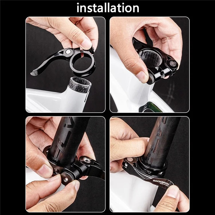 ROCKBROS Bike Seat Post Clamp 31.8mm Aluminum Alloy Clamp Tube Clip for MTB Bike Road Bike