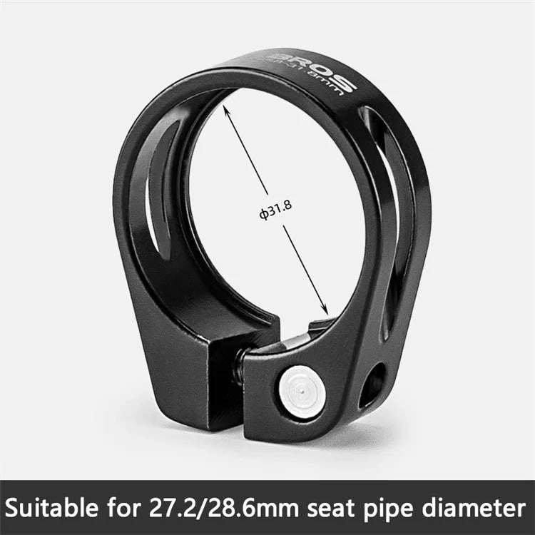 ROCKBROS Bike Seat Post Clamp 31.8mm Aluminum Alloy Clamp Tube Clip for MTB Bike Road Bike