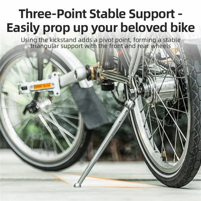 ROCKBROS JC-D1 Bike Kickstand 16'' Adjustable Rear Mount Aluminum Alloy Bike Parking Kickstand Holder Footrest