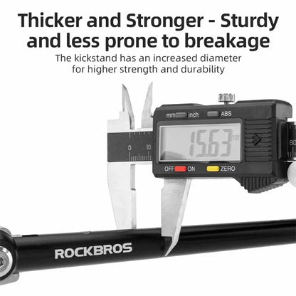 ROCKBROS JC-D1 Bike Kickstand 16'' Adjustable Rear Mount Aluminum Alloy Bike Parking Kickstand Holder Footrest