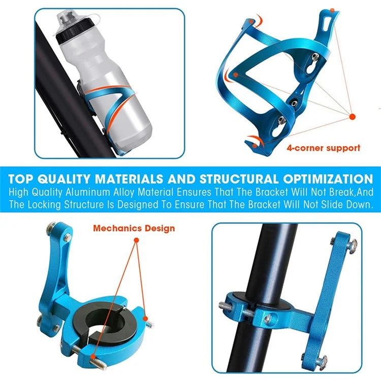 JUNSUNMAY BH001 Aluminum Alloy Bicycle Water Bottle Bracket MTB Bike Bottle Cage with Rotation Base
