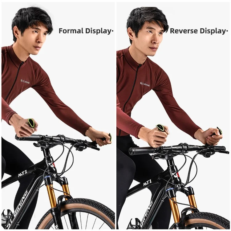 WEST BIKING YP0804073 Nylon Fiber Composite Handlebars Bicycle Vice Handle with Adjustable Angle Night Glow MTB Grips