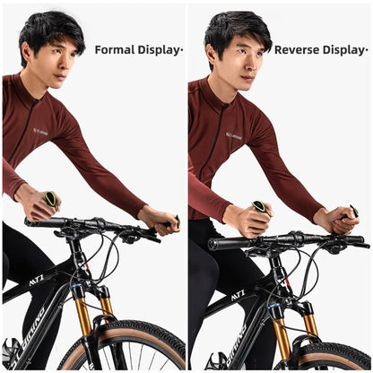 WEST BIKING YP0804073 Nylon Fiber Composite Handlebars Bicycle Vice Handle with Adjustable Angle Night Glow MTB Grips