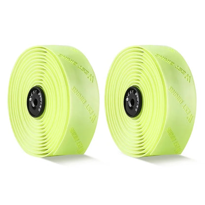 WEST BIKING YP0804075 2Pcs PU Leather+EVA Handlebar Tape Road Bike Handle Wrap