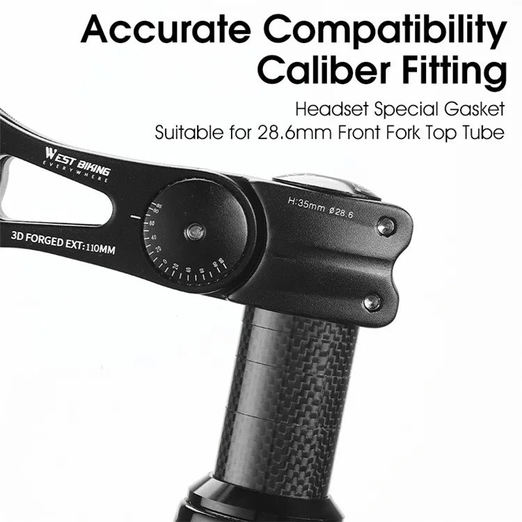 WEST BIKING 10mm Carbon Fiber MTB Bike Front Fork Spacer Spare Parts Bicycle Stem Fork Gasket