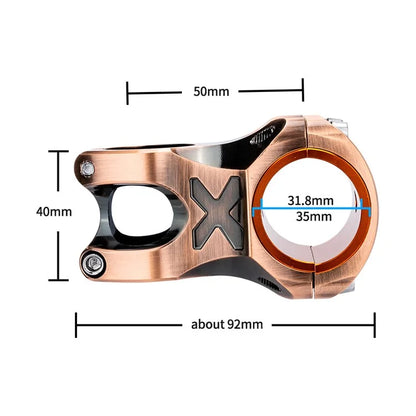ZTTO GTSBL35 0-Degree Bike Handlebar Short Stem Aluminum Alloy Mountain Bicycle Stem Riser