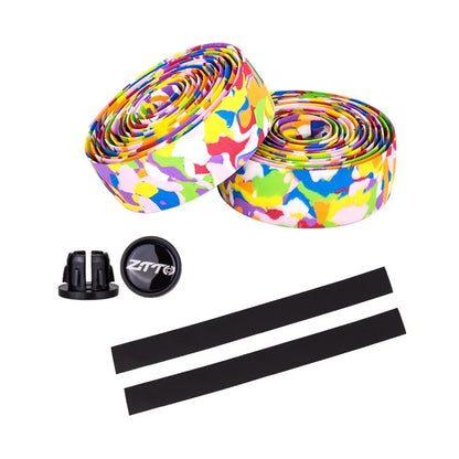 ZTTO CSBD 2Pcs Synthetic Sponge Bicycle Handlebar Tape Shock Absorbing Bike Handlebar Wrap Strap