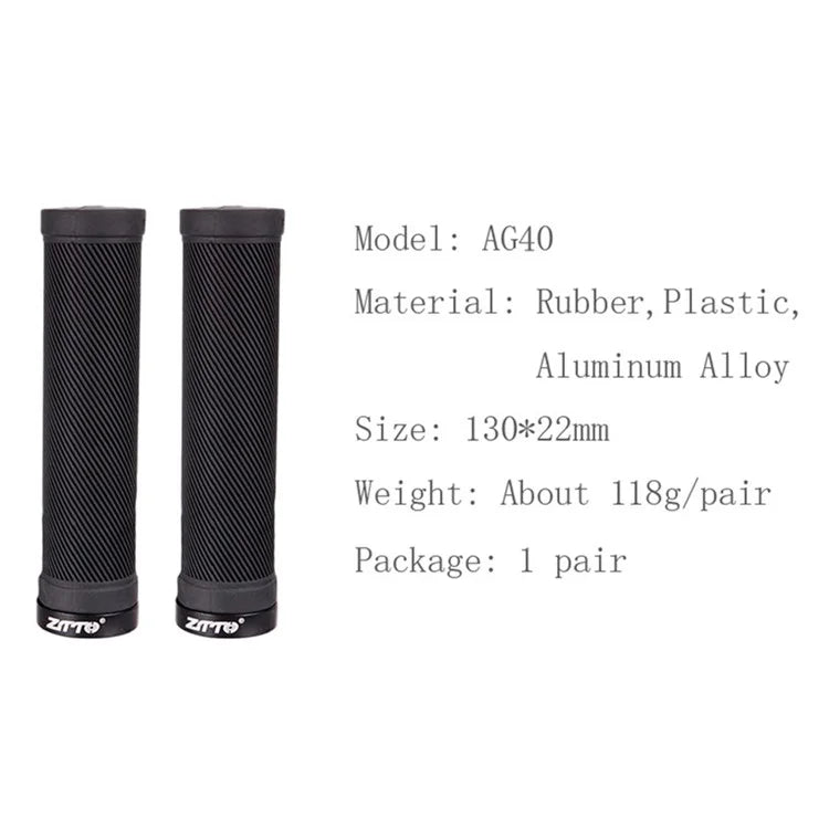 ZTTO AG40 Bike Anti-slip Handlebar Single-sided Locking Shockproof Rubber Bicycle Grips