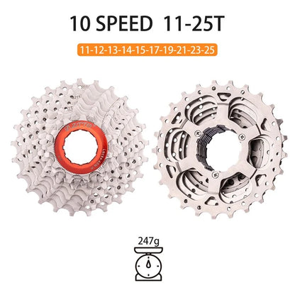 ZTTO Silver 10 Speed Flywheel Bike Cassette for Road Bicycle