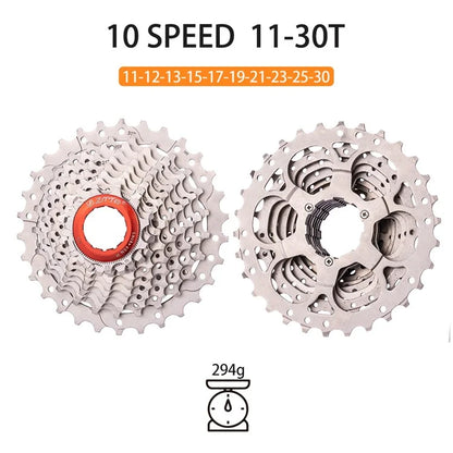 ZTTO Silver 10 Speed Flywheel Bike Cassette for Road Bicycle