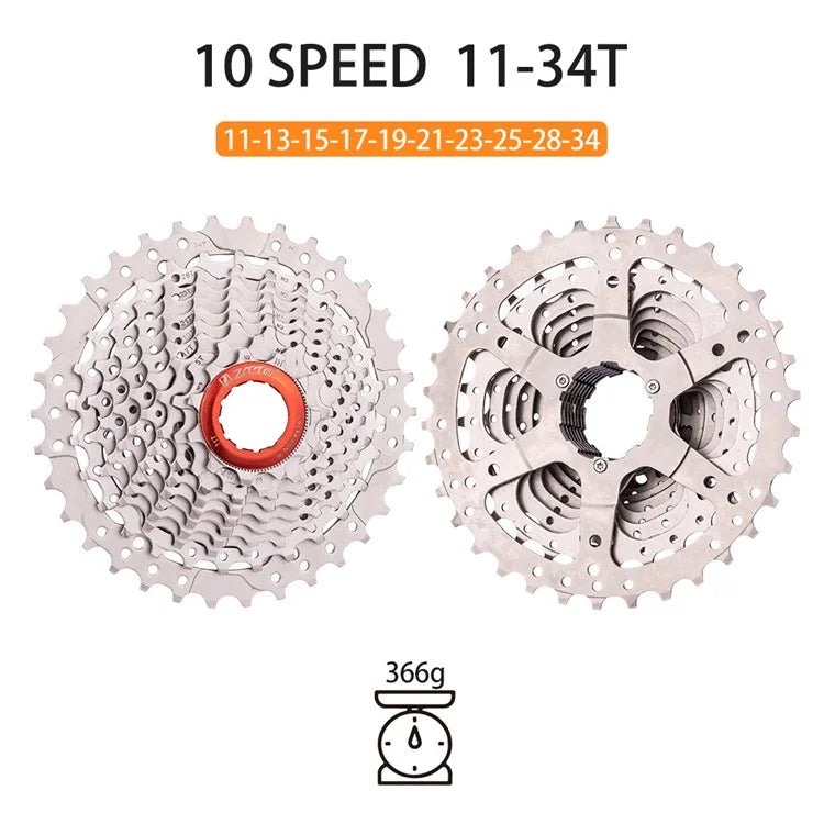 ZTTO Silver 10 Speed Flywheel Bike Cassette for Road Bicycle