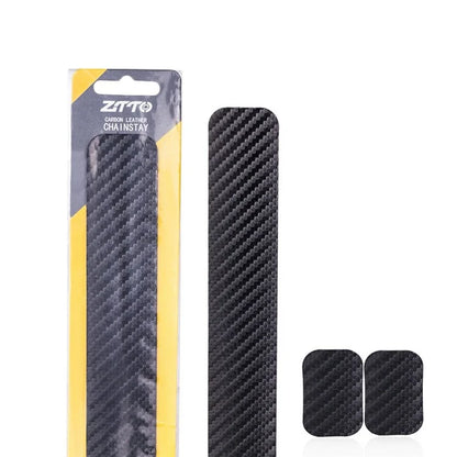 ZTTO 1 Set Bike Chainstay Protector Bicycle Chain Guard Pad Carbon Fiber Texture Protective Sticker