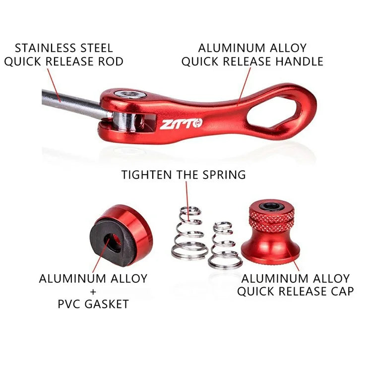 ZTTO LXKCG 1 Pair Bicycle Quick Release Skewer Bike Rear Wheel Quick Release Replacement Axle