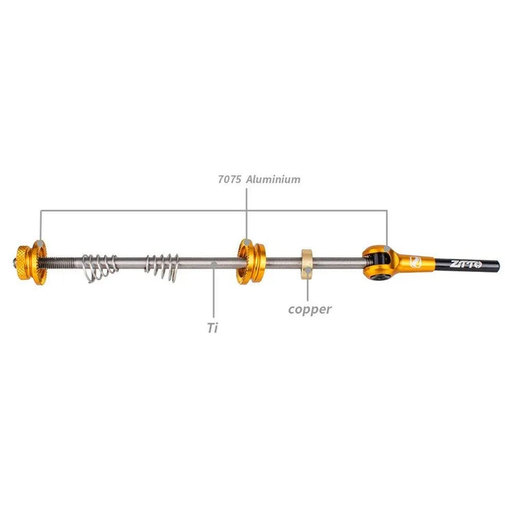 ZTTO QR5 1 Pair MTB Quick Release Skewers Bicycle Wheel Hub Front and Rear Clip Bolt Lever Axle Set