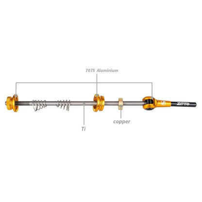 ZTTO QR5 1 Pair MTB Quick Release Skewers Bicycle Wheel Hub Front and Rear Clip Bolt Lever Axle Set