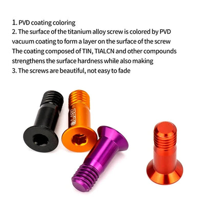 ZTTO 2Pcs Bicycle Rear Derailleur Wheel Fixed Screw Bike Transmission Guide Sprocket Screws, M5x14.2