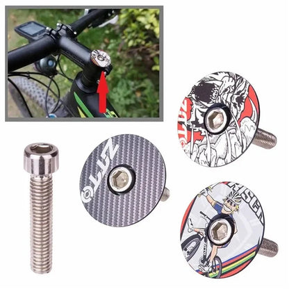 ZTTO 28.6mm Bike Front Fork Stem Top Caps Aluminum Alloy  Bicycle Headset Top Covers with Bolts