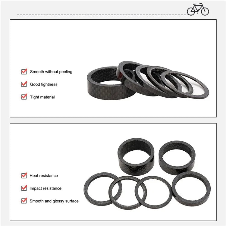 ZTTO 28.6mm Bicycle Headset Spacer Carbon Fiber Gasket Bike Front Fork Spare Parts