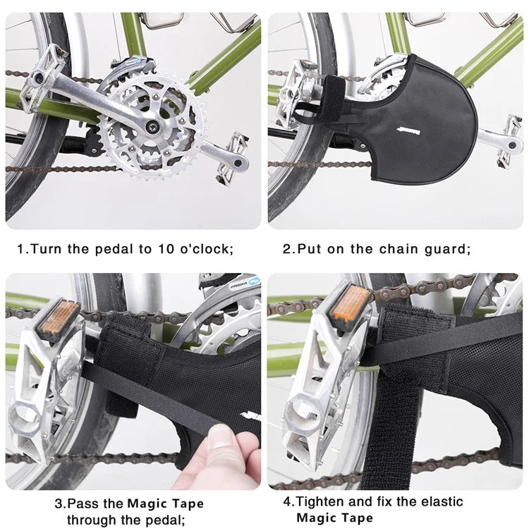 RHINOWALK RM264 Bicycle Crankset Cover MTB Road Bike Chainwheel Guard Polyester Anti-scratch Cover
