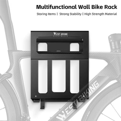 WEST BIKING YP0712039 Bicycle Wall Rack Hot-Rolled Steel Road Bike Wall-Mounted Shelf