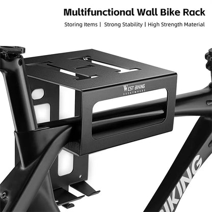 WEST BIKING YP0712039 Bicycle Wall Rack Hot-Rolled Steel Road Bike Wall-Mounted Shelf