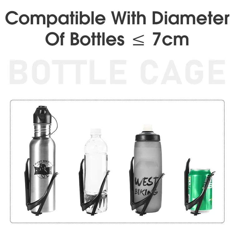 WEST BIKING YP0704043 Bicycle Water Bottle Cage PC+Fiberglass Bike Bottle Mount Bracket
