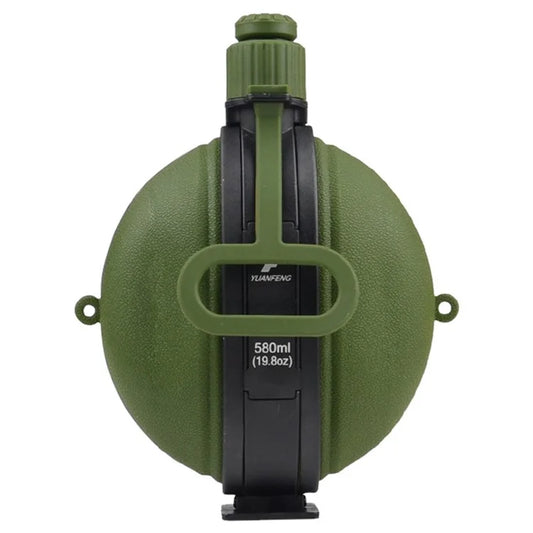 580ml Collapsible Silicone Water Bottle with Compass (No FDA, BPA-Free)