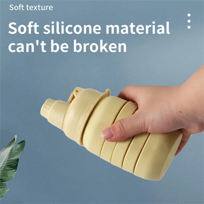 500ml Collapsible Water Bottle Outdoor Camping Leakproof Silicone+PP Bottle (No FDA, BPA Free)