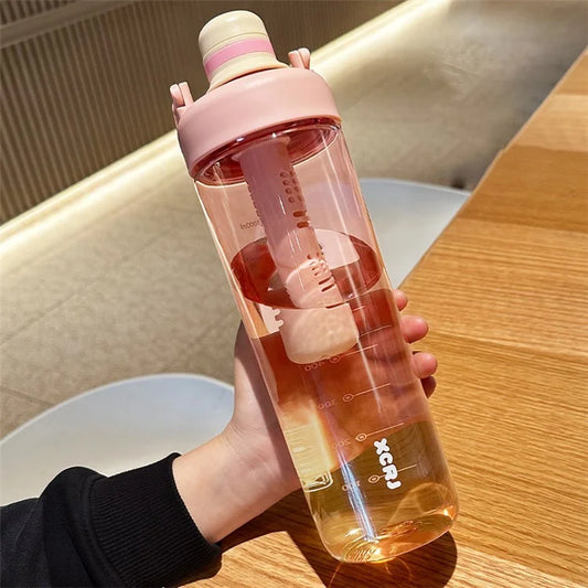 1000ml Gradient Color Drinking Cup Outdoor Portable Water Bottle with Tea Divider