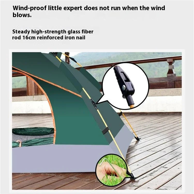Outdoor Camping Tent Rain-Proof Windproof Easy Open Automatic Tent, 200x150x110cm