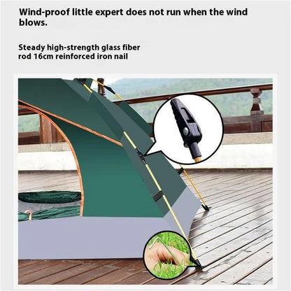 Outdoor Camping Tent Rain-Proof Windproof Easy Open Automatic Tent, 200x150x110cm