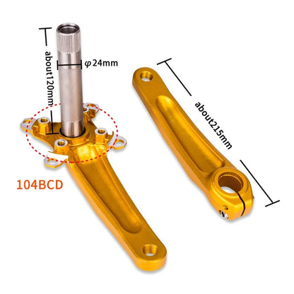 ZTTO ZT-01 Bike Cranksets Bicycle Crank Arm Set with Bottom Bracket Kit and Chainring Bolts Cycling Parts