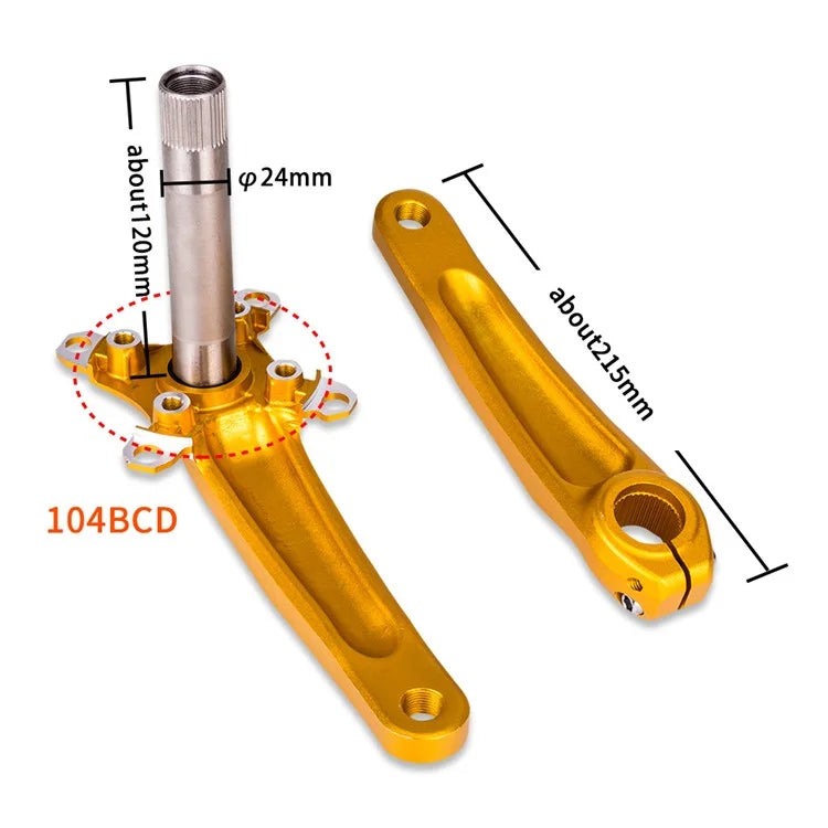 ZTTO ZT-01 Bike Cranksets Bicycle Crank Arm Set with Bottom Bracket Kit and Chainring Bolts Cycling Parts