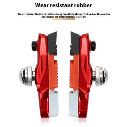 RIDERACE rn2200 1 Pair Aluminum Alloy + Rubber Mountain Road Bike C Brake Pads Braking Holder Shoes