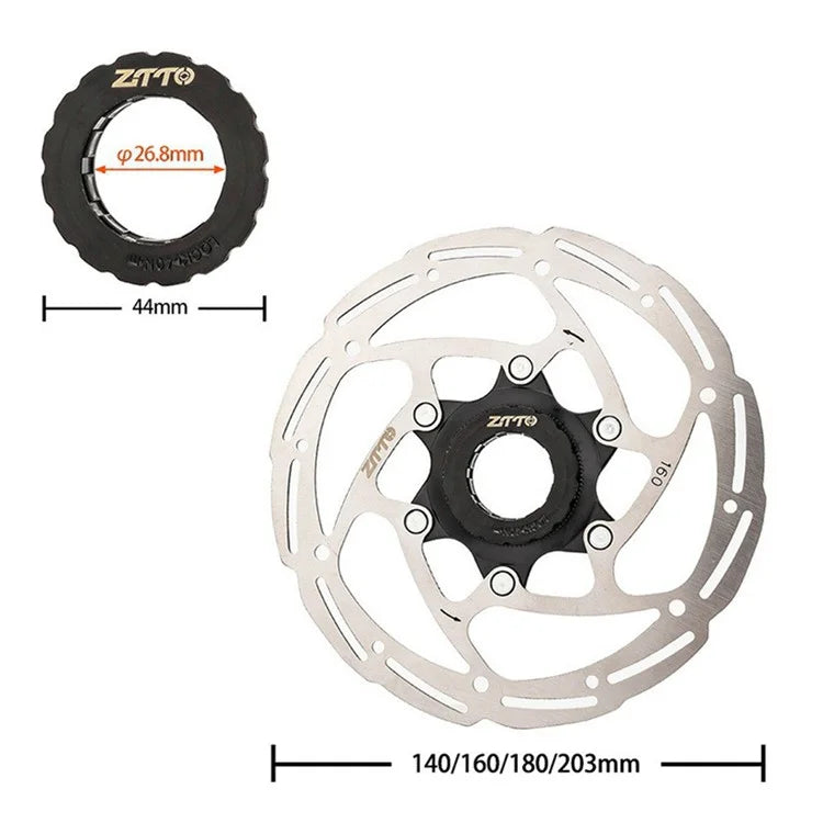 ZTTO ZSDP Stainless Steel Bicycle Middle Lock Disc Road Mountain Bike Brake Pad with Lock Lid